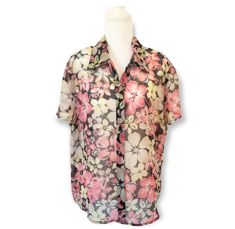 Croft & Barrow Floral Print Blouse - Size XL